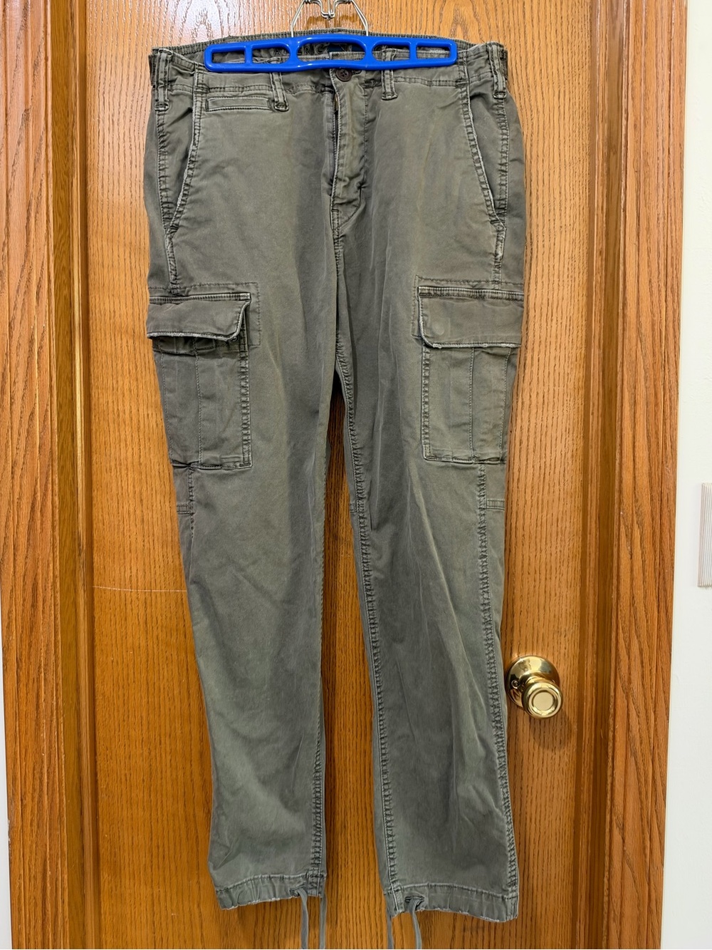 American Eagle Men's Olive Cargo Pants - Durable Utility Style
